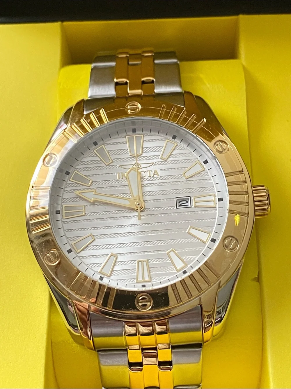 Invicta NEW Angel Unisex Gold &Silver Stainless Watch, 48mm